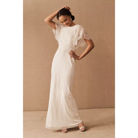 BHLDN Dresses New Bhldn Bonheur Dress Beaded Dress Gown Sz 4 Poshmark